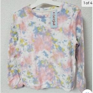 Cat & Jack Girls' Soft Fleece
Pullover Sweatshirt, Warm Tie-Dye,
Large 10/12